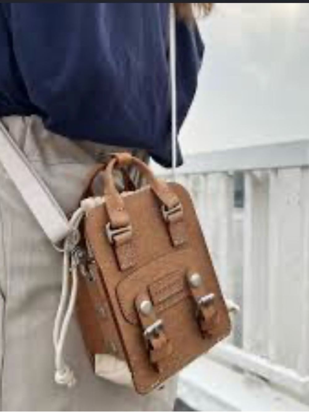 Doughnut Macaroon Tiny Bucket Organic series crossbody bag